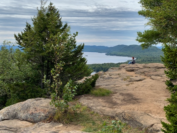 View of Fourth lake from the top of Rock Mountain.