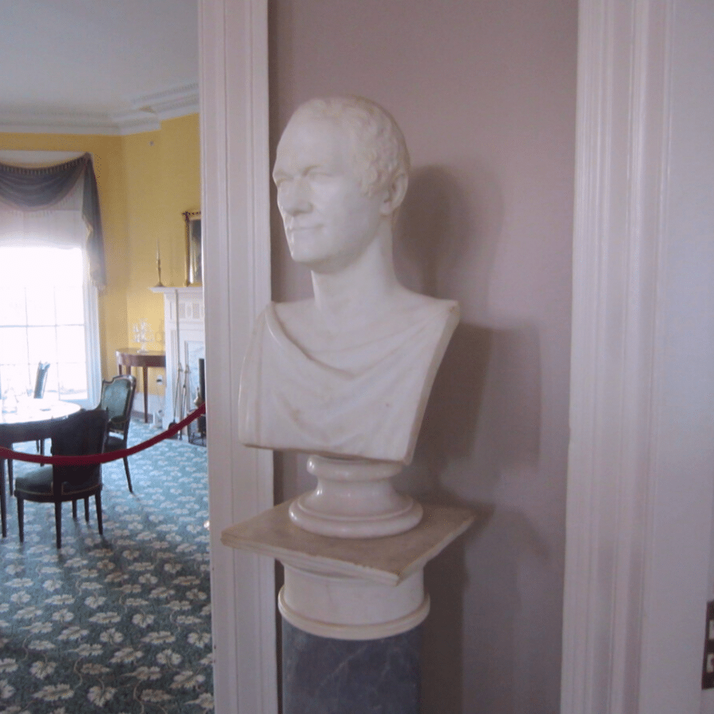 Marble bust of Hamilton inside Hamilton Grange. 