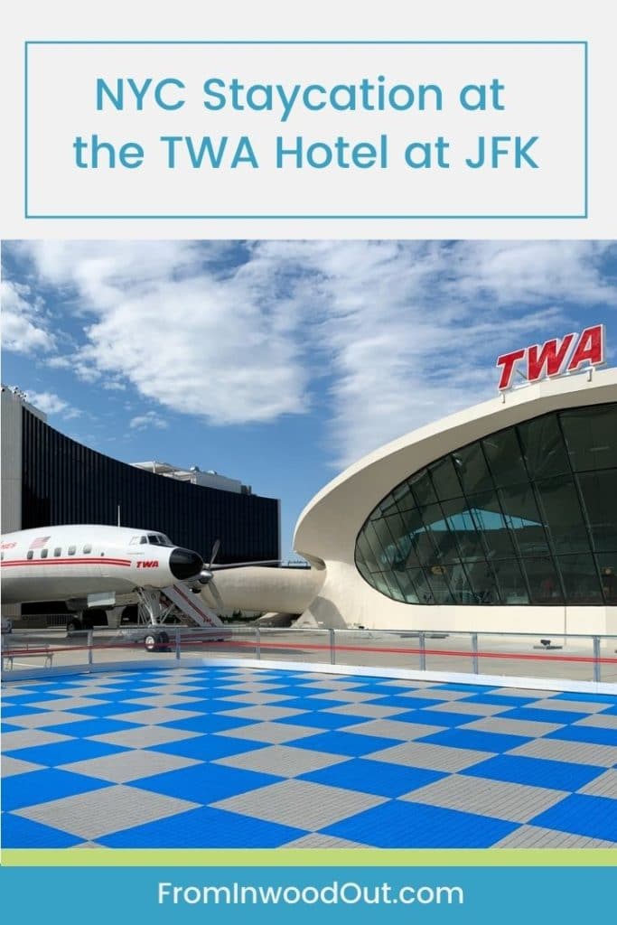 Outdoor roller rink in front of the TWA Hotel at JFK in New York City.