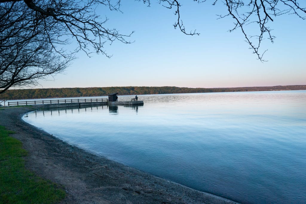 Sunset over Cayuga Lake.