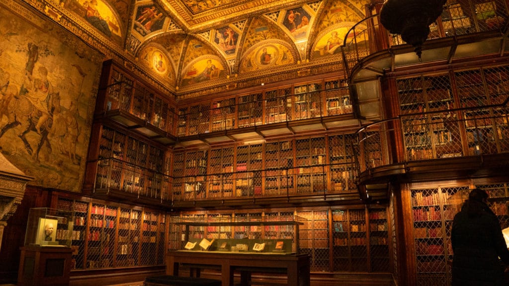 Library inside the Morgan Library & Museum in New York City.