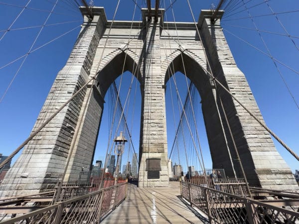 Brooklyn Bridge in New York City.