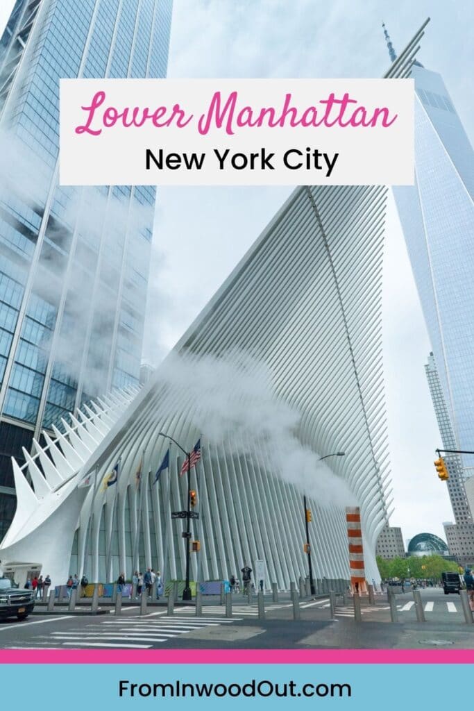 The Oculus in New York City, a white building that resembles a bird. 