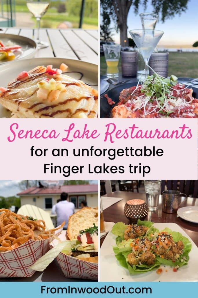 Four meals from four different restaurants on Seneca Lake in the Finger Lakes, NY.