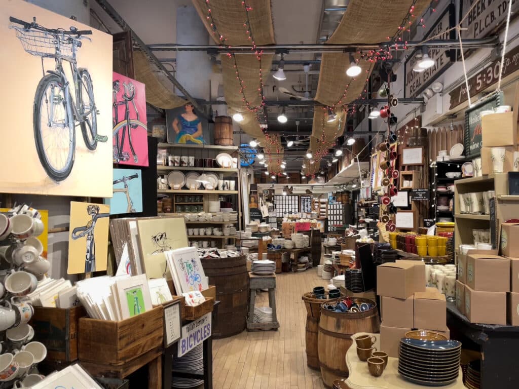 Interior of a Fishs Eddy, a home goods store in New York City.