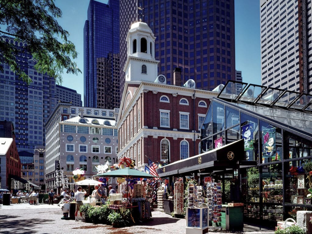 Faneuil Hall in Boston, MA. 