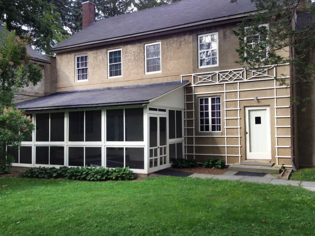 The back exterior of the Eleanor Roosevelt National Historic Site.