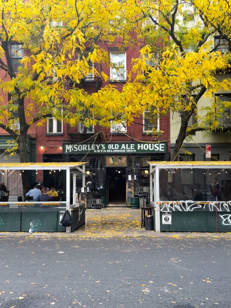 Exterior of McSorley's Old Ale House in New York City.