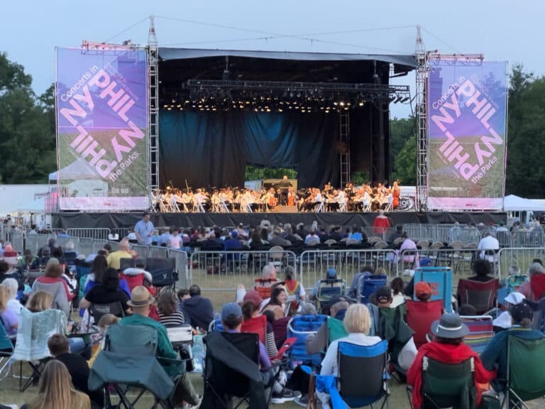 Why is the Philharmonic performing in public parks? Why is the Philharmonic performing in public parks?