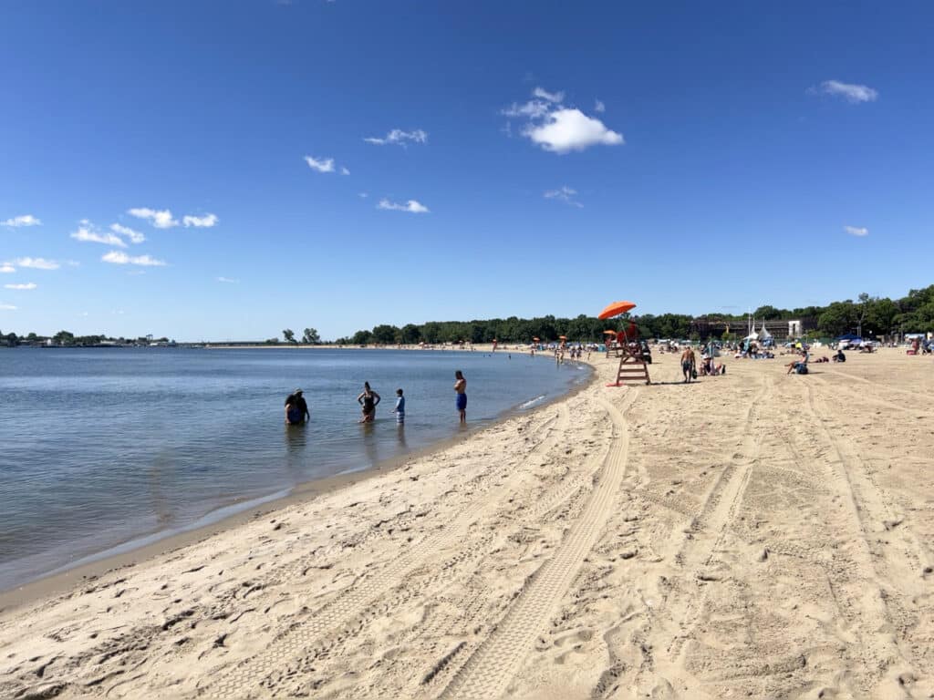 Orchard Beach in The Bronx, New York City.
